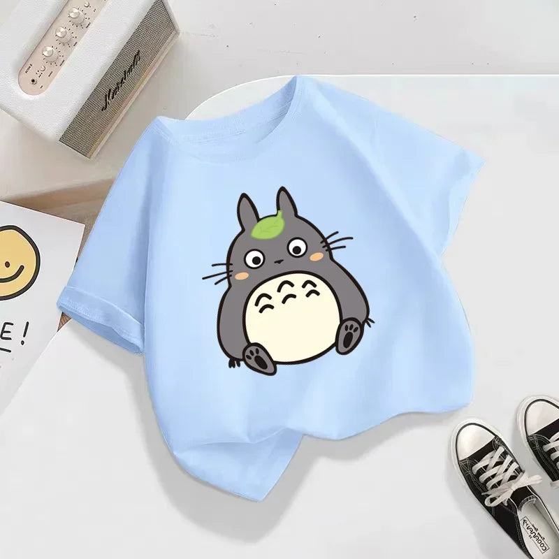 2024 Fashion Totoro Short Sleeve T-shirt Kids Clothing Girls Clothing Boys Baby Clothing Fall Sports Casual Kids Top