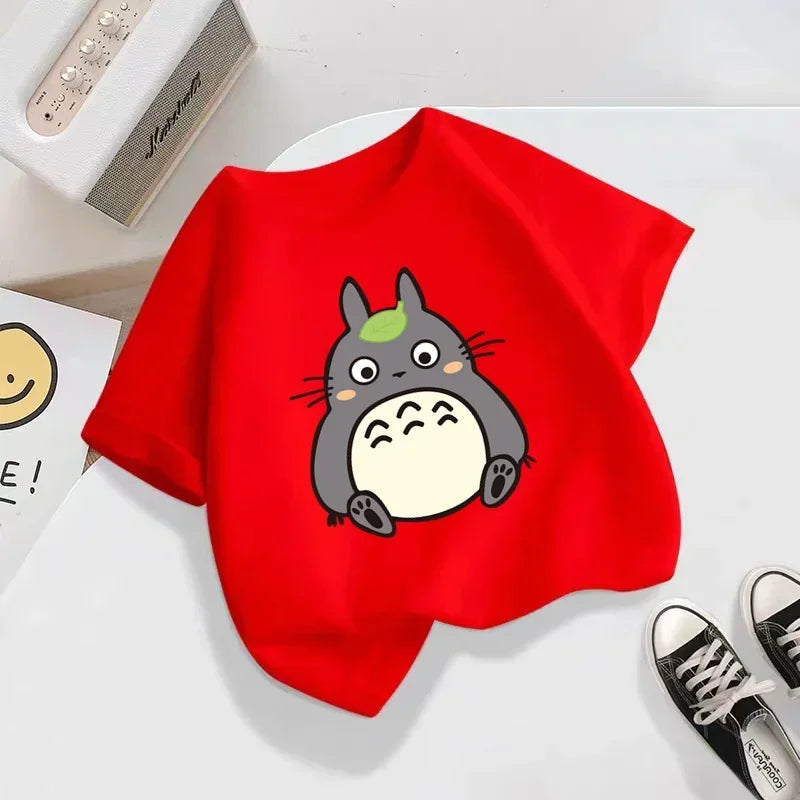 2024 Fashion Totoro Short Sleeve T-shirt Kids Clothing Girls Clothing Boys Baby Clothing Fall Sports Casual Kids Top