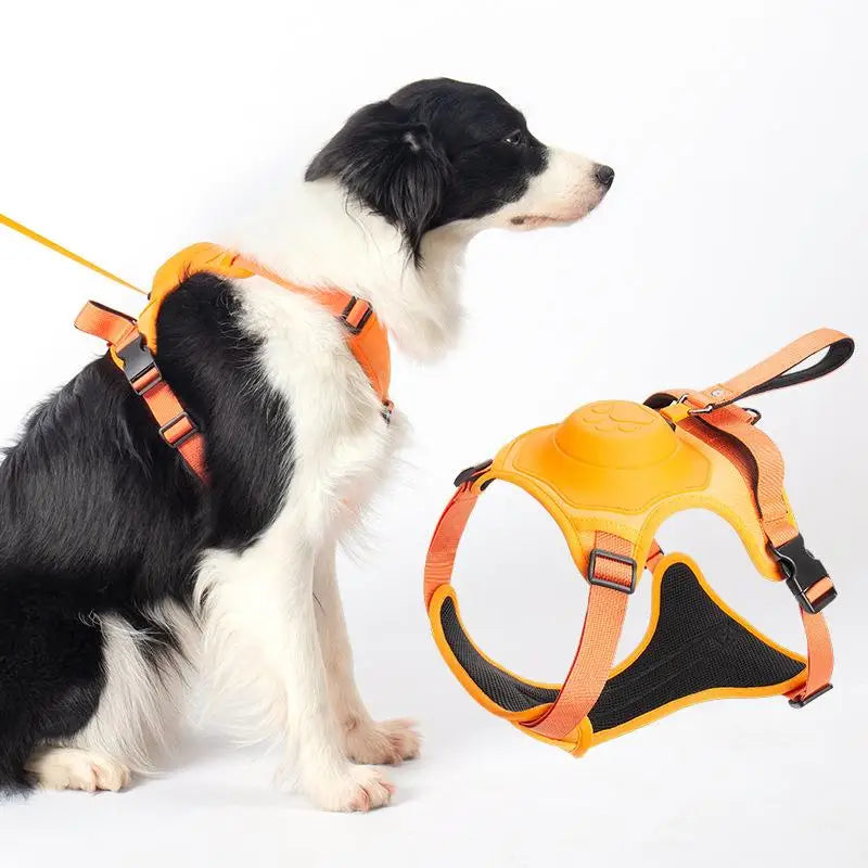 Dog Leash Harness All In One Retractable Dog Walking Rope Medium Large Dog Anti Escape Pet Vest Style Harness No Pull