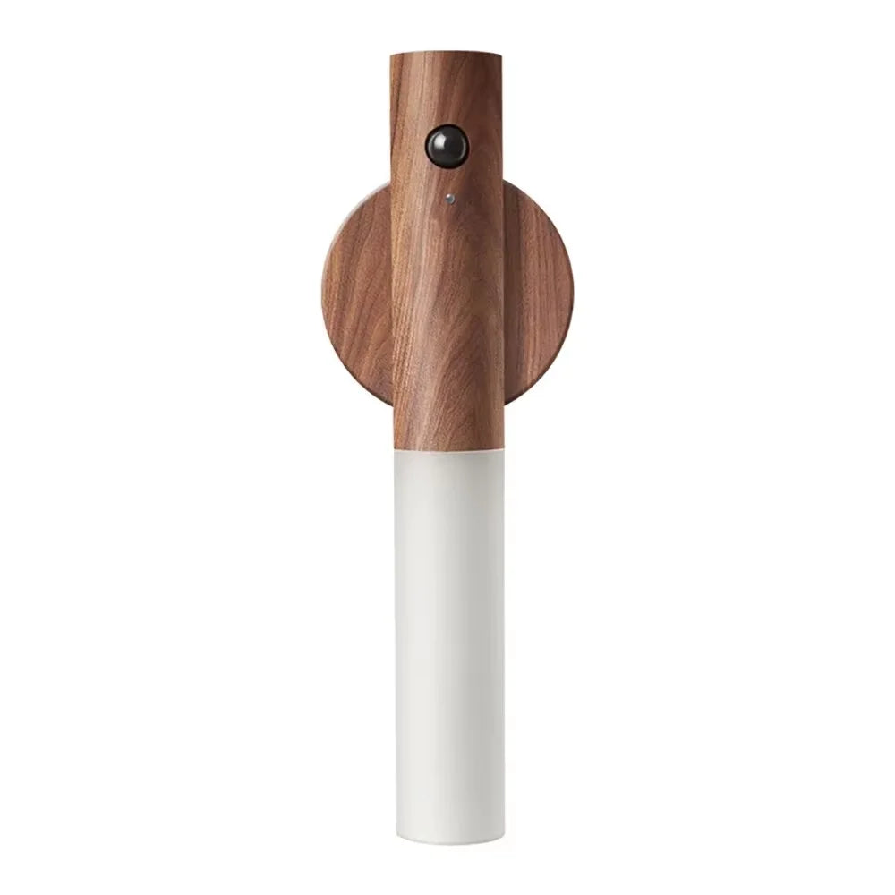 Wood Wall Lamp Kitchen Cabinet Lamp Creative Smart Automatic PIR Motion Sensor LED Rechargeable Magnetic Night Light