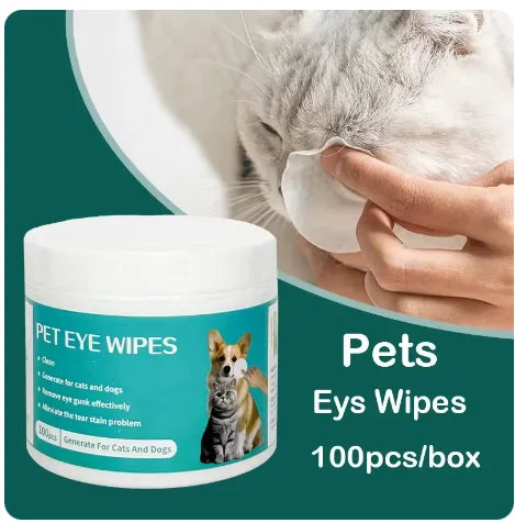 Pet Cleaning Products Eye Wipes To Remove Tear Marks Cleaning Wet Tissues Cat Wiping Eyes Removing Tear Marks and Cleaning Pet