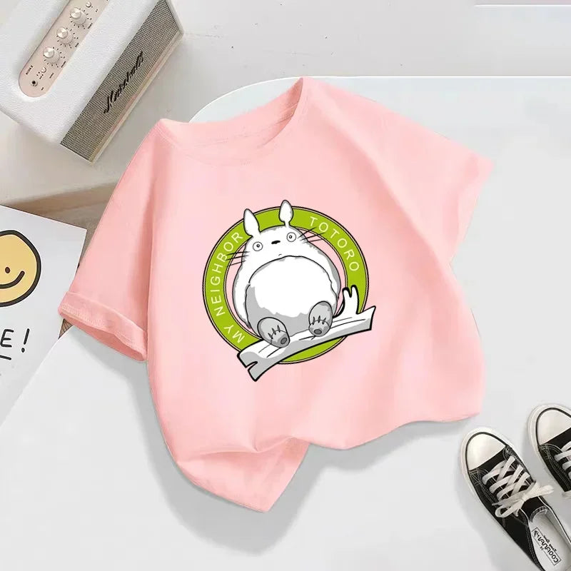 2024 Fashion Totoro Short Sleeve T-shirt Kids Clothing Girls Clothing Boys Baby Clothing Fall Sports Casual Kids Top
