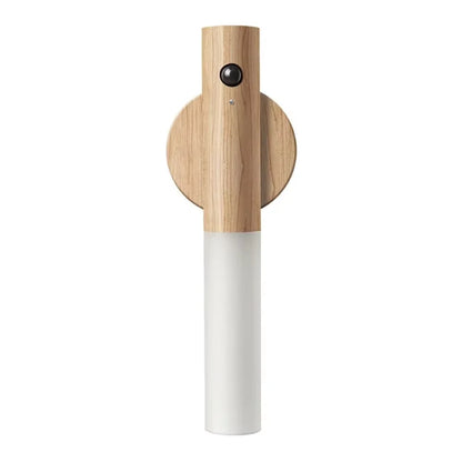Wood Wall Lamp Kitchen Cabinet Lamp Creative Smart Automatic PIR Motion Sensor LED Rechargeable Magnetic Night Light
