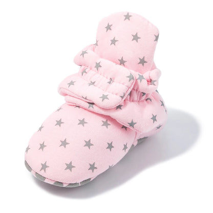 Winter Padded Thickened High-top Warm Newborn Baby Walking Shoe Anti-slip Cotton Soft Bottom Versatile Classic Baby Casual Shoes