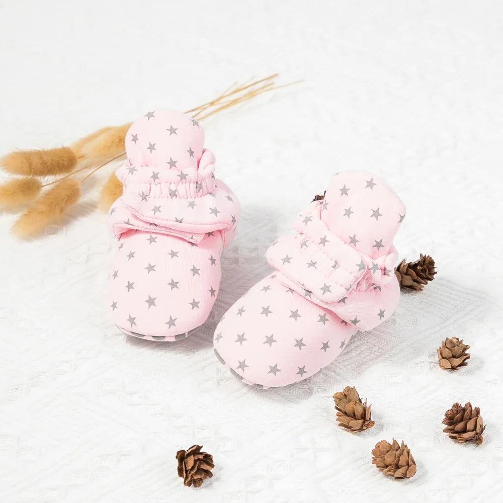 Winter Padded Thickened High-top Warm Newborn Baby Walking Shoe Anti-slip Cotton Soft Bottom Versatile Classic Baby Casual Shoes