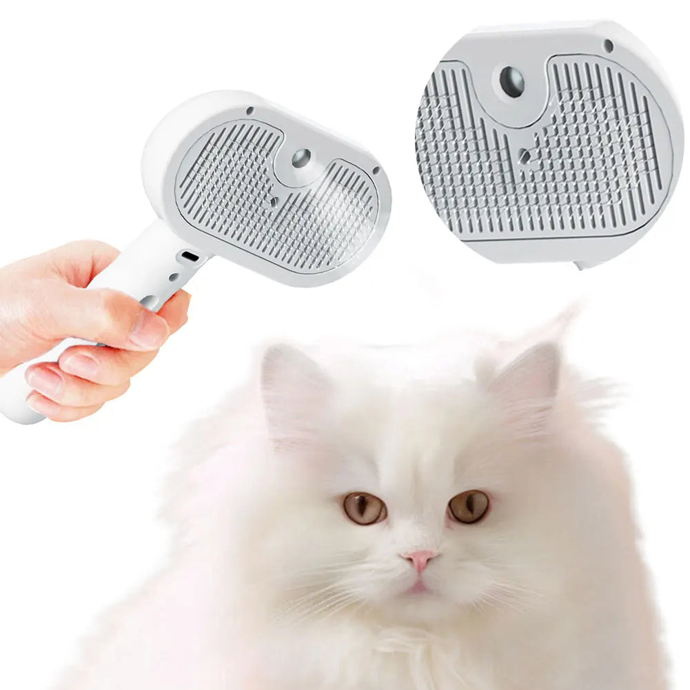 3 in 1 Cat Steam Brush Cat Grooming Brush with Rel — THee Store Pet Grooming