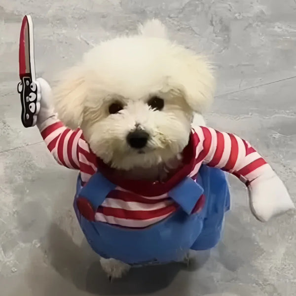 Halloween Cute Pet Costumes - Funny Dog & Cat Outfits, Adjustable Pullover for Small to Large Pets, Perfect for Party Cosplay