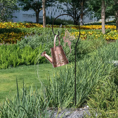 Solar Watering Can Light Butterfly Hanging Waterfall Lamp Waterproof Outdoor Garden Decoration Yard Porch Lawn Landscape Lamp