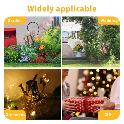 Solar Watering Can Light Butterfly Hanging Waterfall Lamp Waterproof Outdoor Garden Decoration Yard Porch Lawn Landscape Lamp