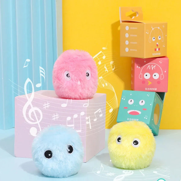 3PCS  of super fun interactive cat toy balls - exciting squeaking sound and soft plush design, perfect for cat friends