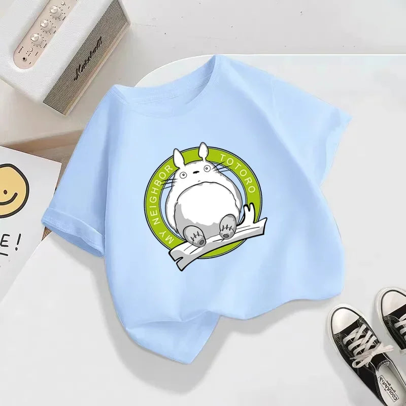 2024 Fashion Totoro Short Sleeve T-shirt Kids Clothing Girls Clothing Boys Baby Clothing Fall Sports Casual Kids Top