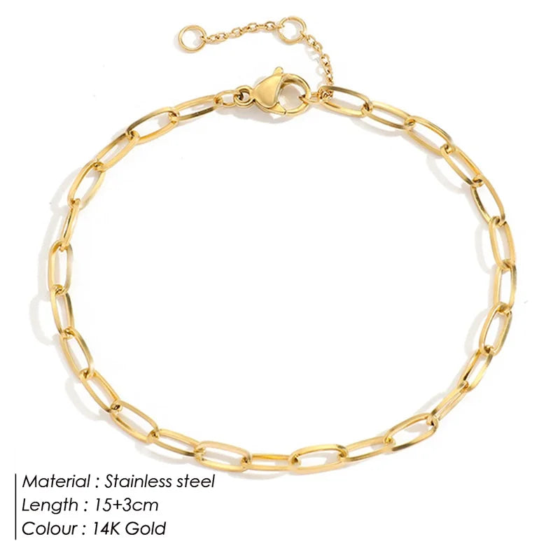 Personalized bracelet diy name initial letter pendant Gold Color Bracelet Stainless Steel Twist Cuban Chain Bracelet for Women