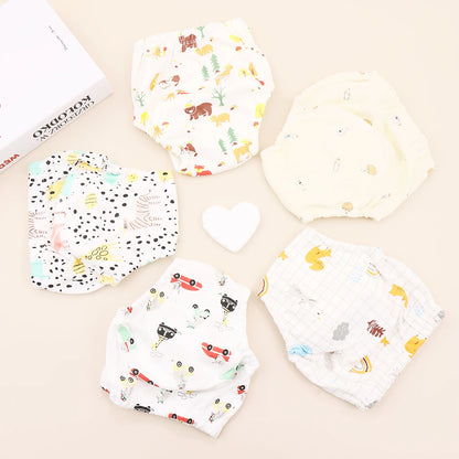 Cartoon Baby Diaper Infant Nappy Pocket Ecological Training Panties Reusable Cotton Baby Training Pants Newborn Cloth Diaper