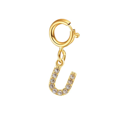 Personalized bracelet diy name initial letter pendant Gold Color Bracelet Stainless Steel Twist Cuban Chain Bracelet for Women