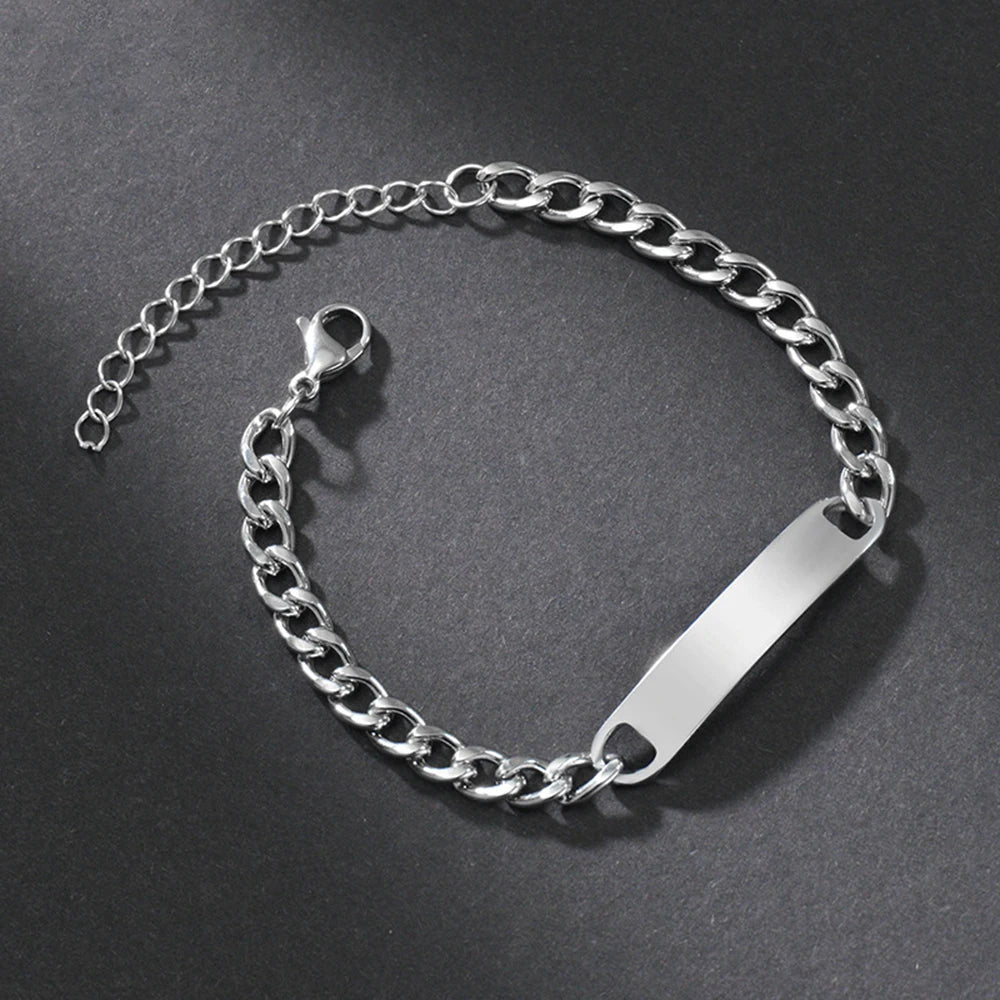 2024 Custom Laser Engraved Eyes Photo Bracelets Personalized  Picture Bracelet Engravable Picture Stainless Steel Jewelry Gifts