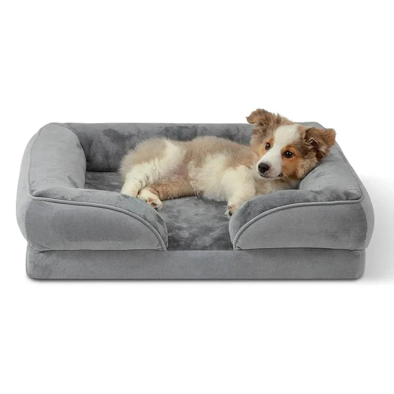 Waterproof Orthopedic Dog Bed Washable, Medium Size Pet Bed with Removable Cover, Joint Pain Relief Sofa for Cats Dogs