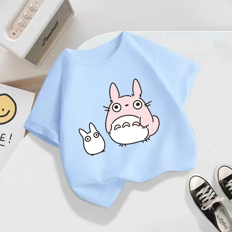 2024 Fashion Totoro Short Sleeve T-shirt Kids Clothing Girls Clothing Boys Baby Clothing Fall Sports Casual Kids Top