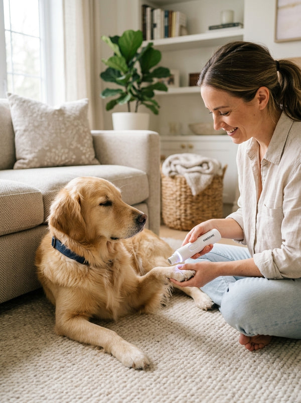 Electric Pet Nail Grinder — Rechargeable & LED-Lit
