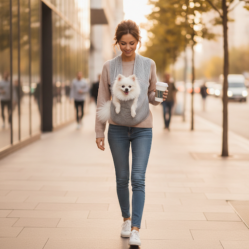 Breathable Mesh Pet Sling Carrier — Hands-Free — view 3