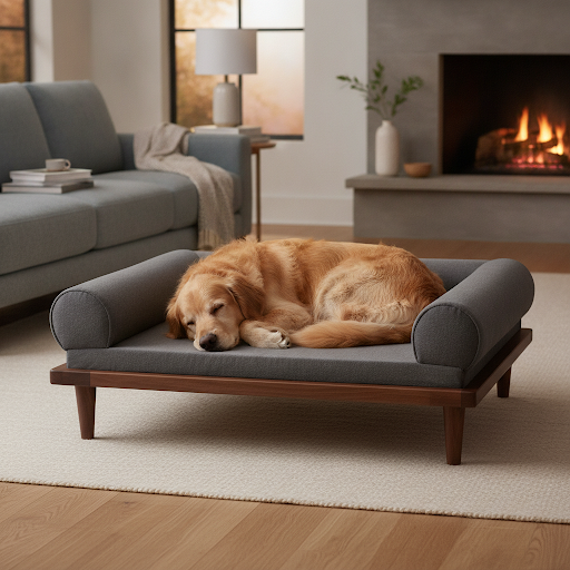 Elevated Orthopedic Dog Bed — Washable Bolster Support — view 3