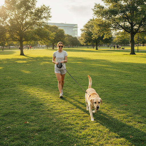 Long-Range Retractable Dog Leash — 26ft Extend